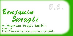 benjamin surugli business card